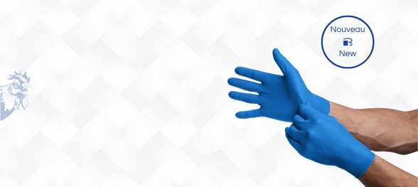 Blue Gogrip nitrile gloves